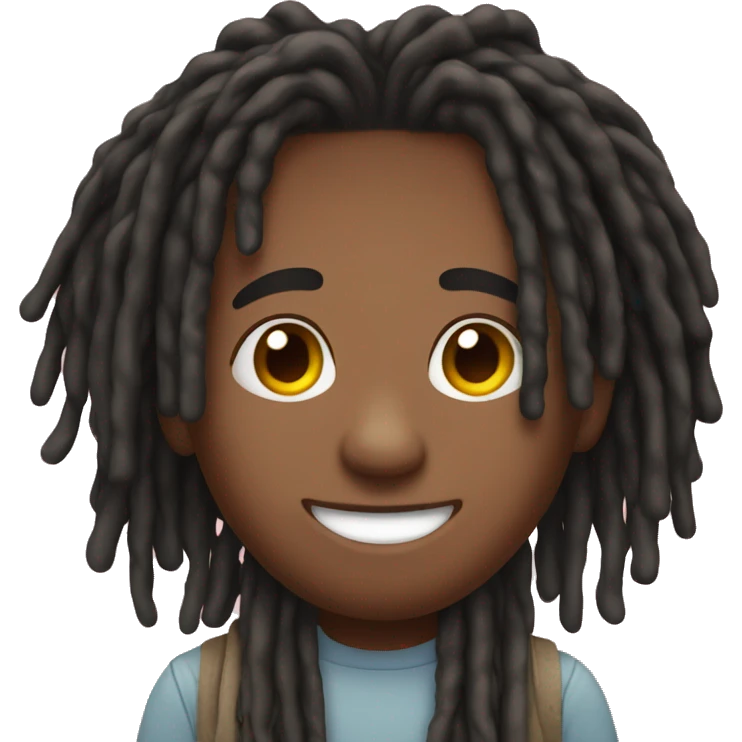  black male with dreads in love hearts emoji