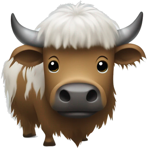 a cute fluffy nonthreatening yak being shaved emoji
