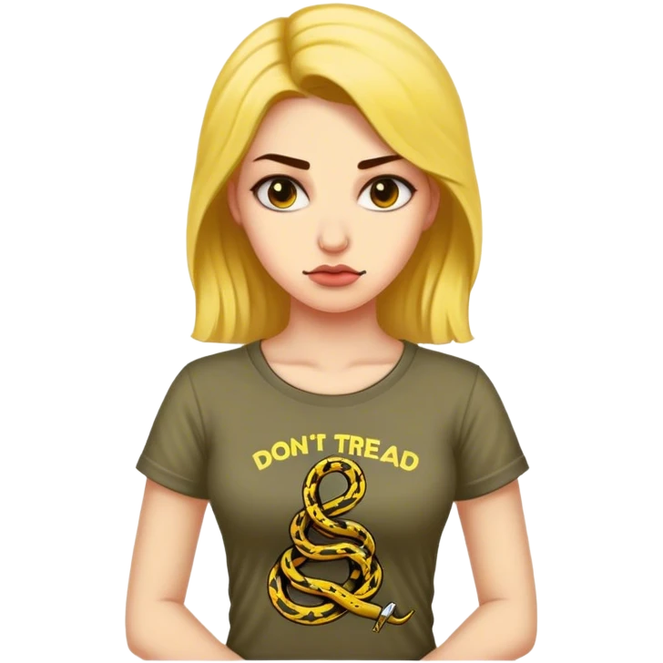 libertarian woman shirt dont tread on me emoji