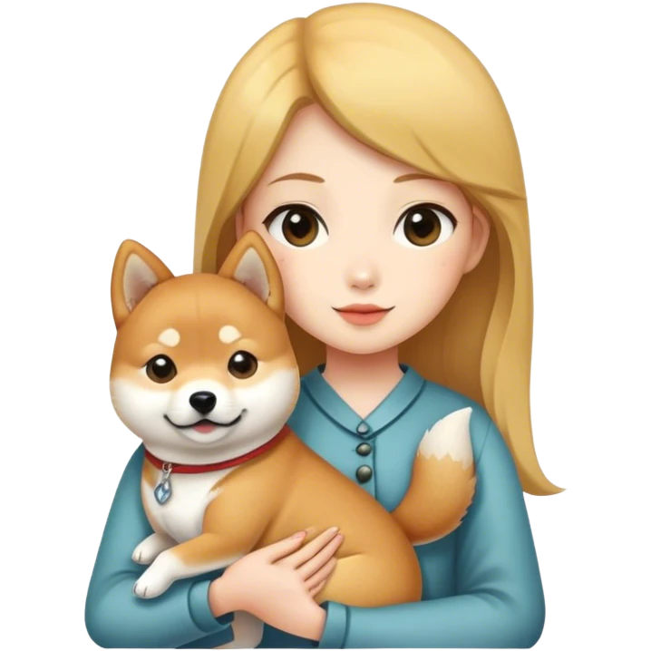 Girl With Shiba inu emoji