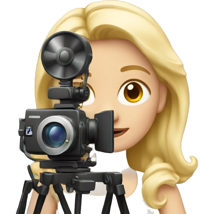 blonde with arri camera emoji