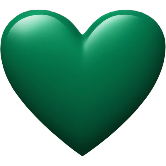 Hunter green heart emoji