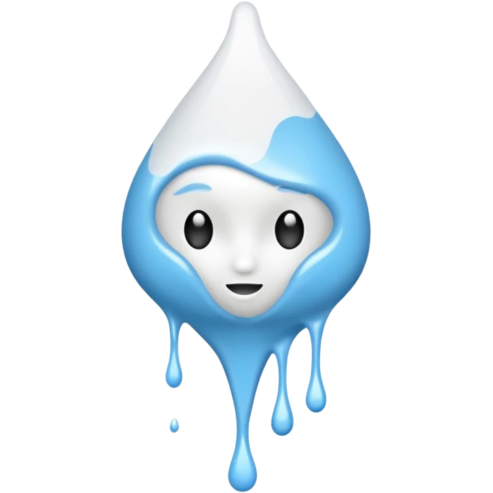 White paint vagina squirt emoji