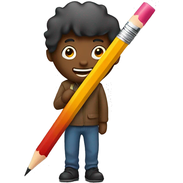 pencil with man emoji