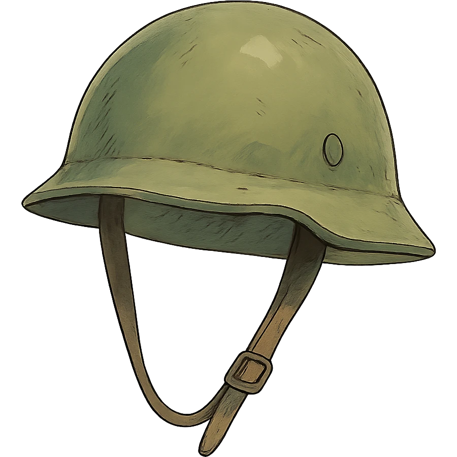 ghibli style military helmet emoji