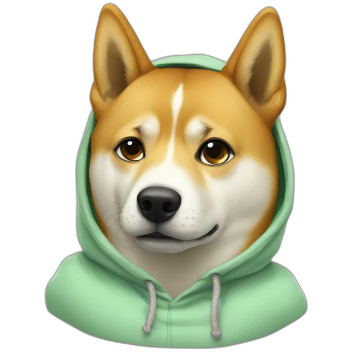 doge in a hoodie smoking  emoji