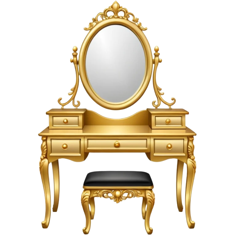 gold DRESSING TABLE emoji