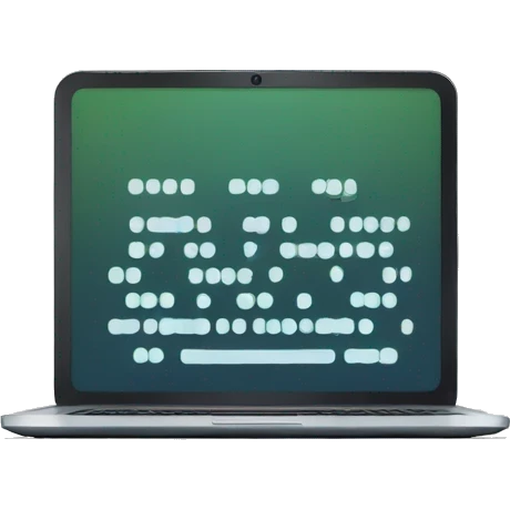 Generate an laptop with code on the screen emoji