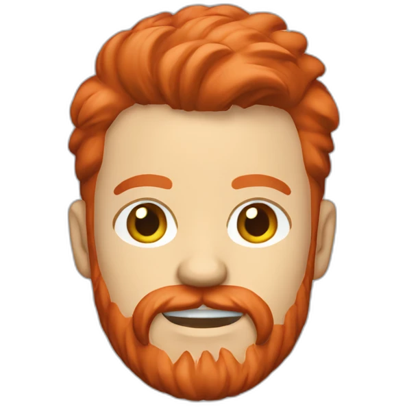 red head beard men with a t-shirt figma emoji