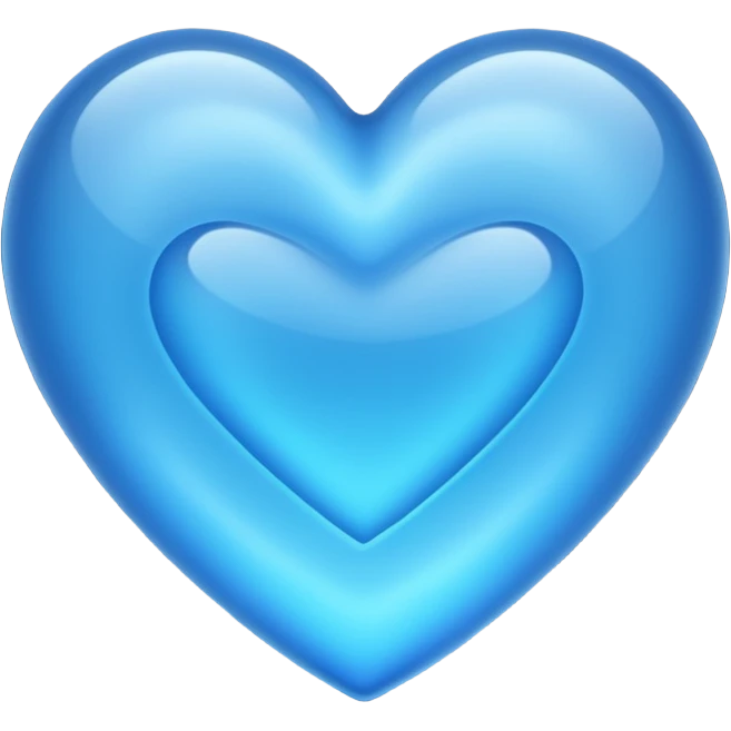 blue heart with a soft glow emoji