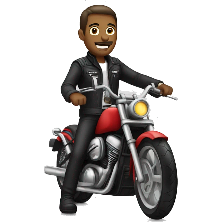 A biker emoji