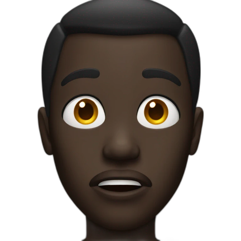 shocked head black skin emoji