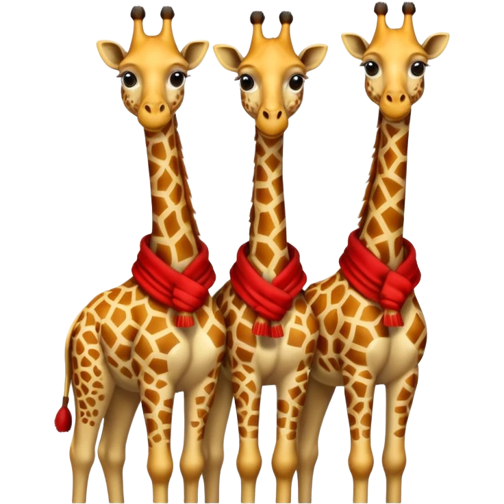 Giraffes with red Scarves emoji