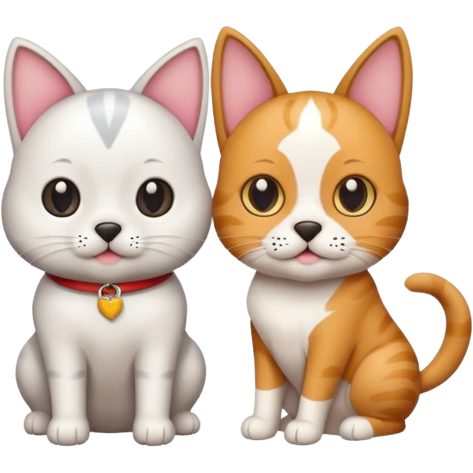 émote d'un chien et d'un chat avec un texte Ultra Premium DIrect emoji