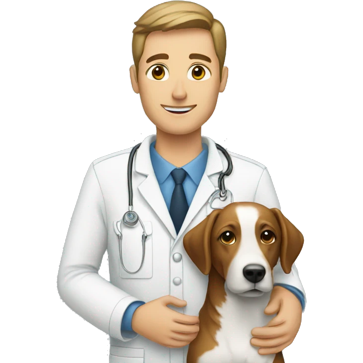 vet with dog emoji