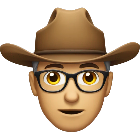 Cowboy hat nerd emoji emoji