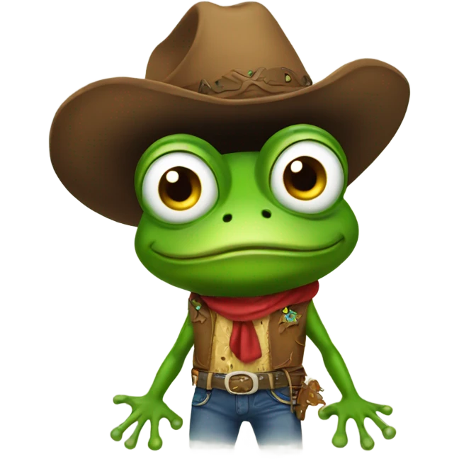 Frog cowboy  emoji