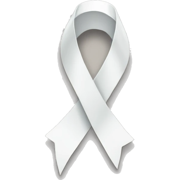 white ribbon emoji