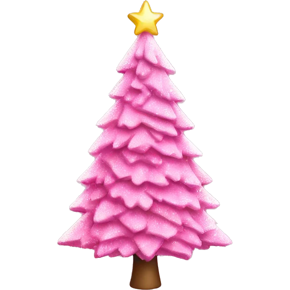 Pink Christmas tree emoji