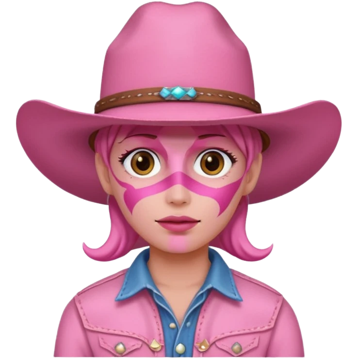 pink cowboy emoji