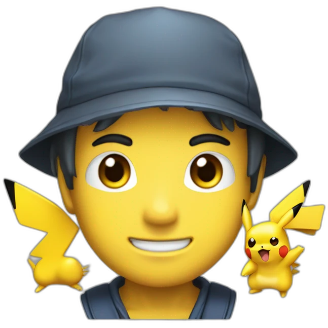 satoshi nakamoto with pikachu hat emoji