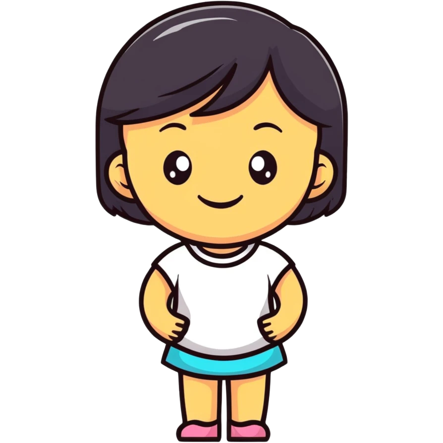 Beautiful smiling girl jinx emoji