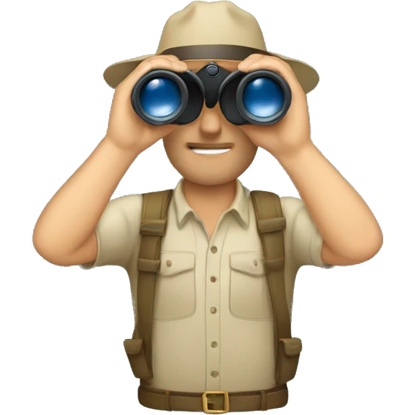 man binoculars emoji