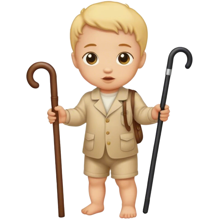 Baby carrying a cane emoji