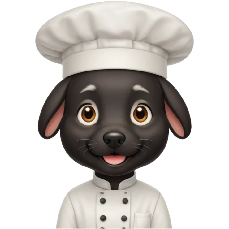chef black dog emoji