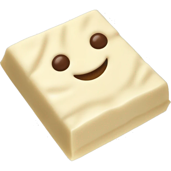 White chocolate bar emoji