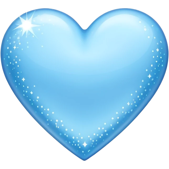 Light sky blue heart with sparkles  emoji