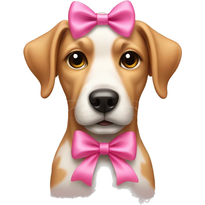 Dog with pink bow emoji