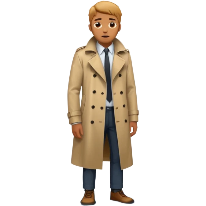 Man in trench coat pissing  emoji