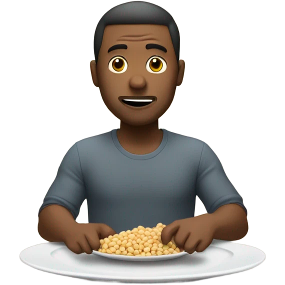 Guy eating beans and farting emoji