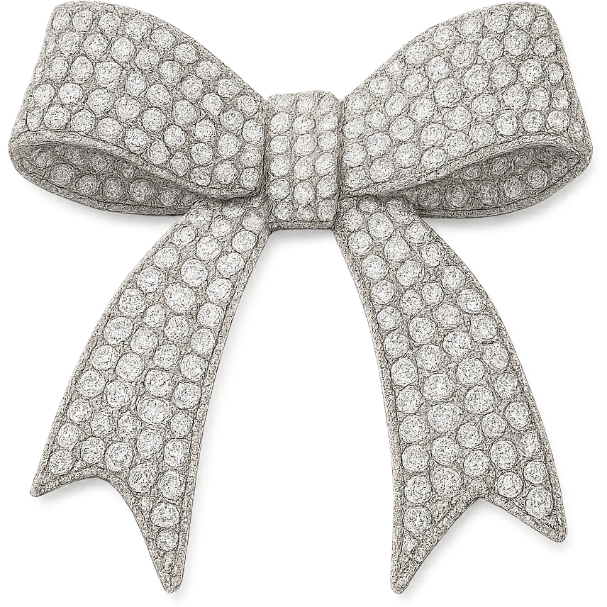 Rhinestone bow , remove background emoji