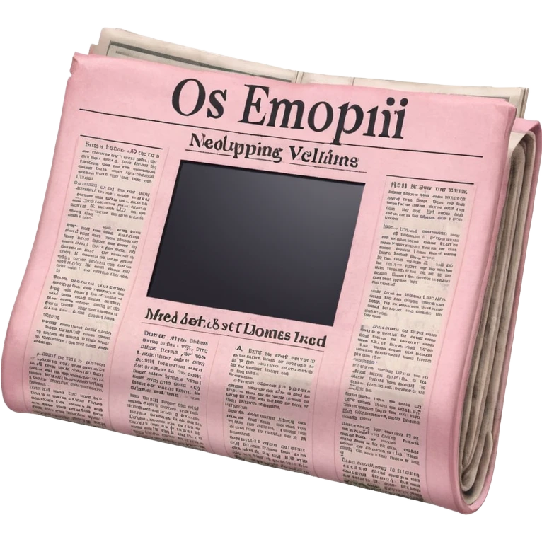 pink newspaper emoji