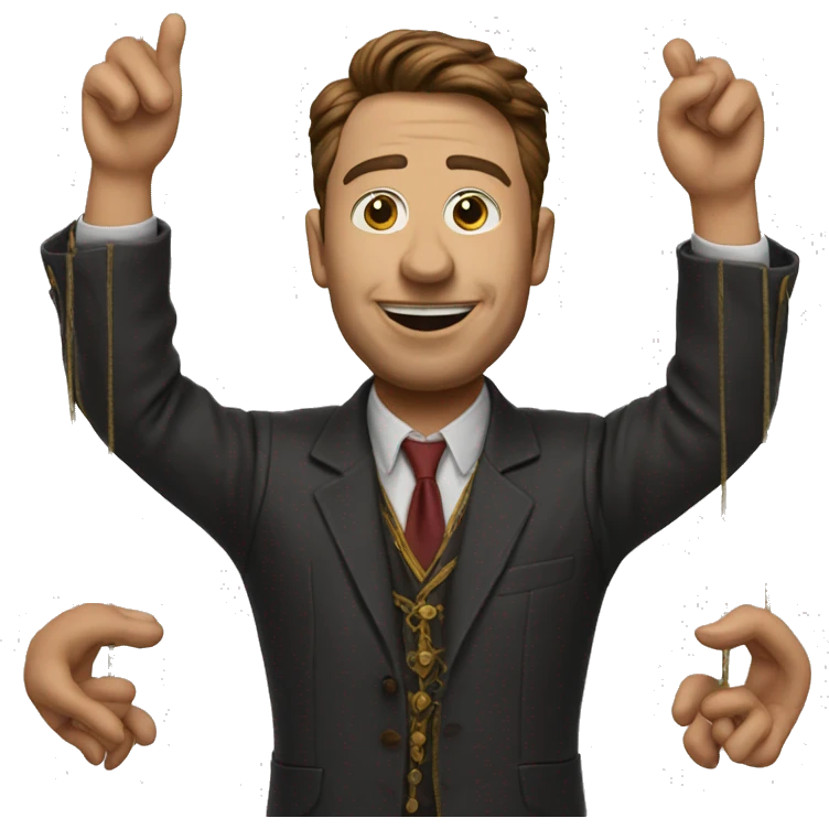 Elon puppeteer strings emoji