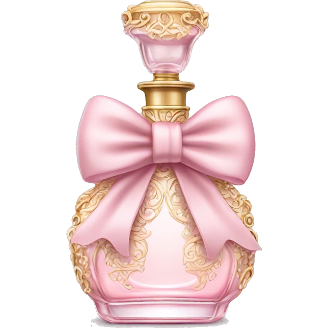Light pale pink bow ornate perfume bottle emoji