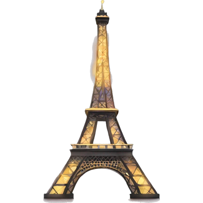 Eiffel tower sparking at night emoji