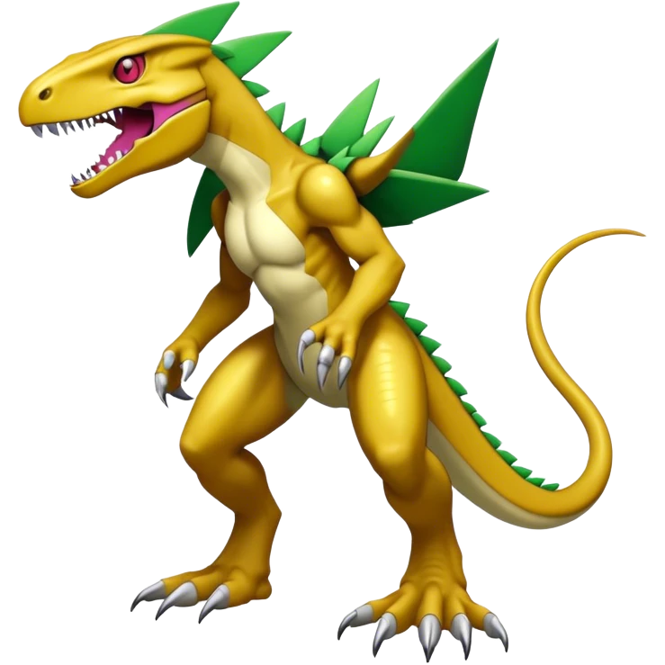  Cool Edgy Shiny Spectrobes-Digimon-Fakemon-Raptor-Reptile full body emoji