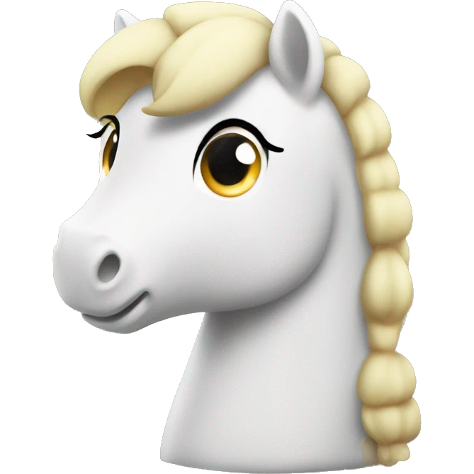 Pony made of marshmallow emoji