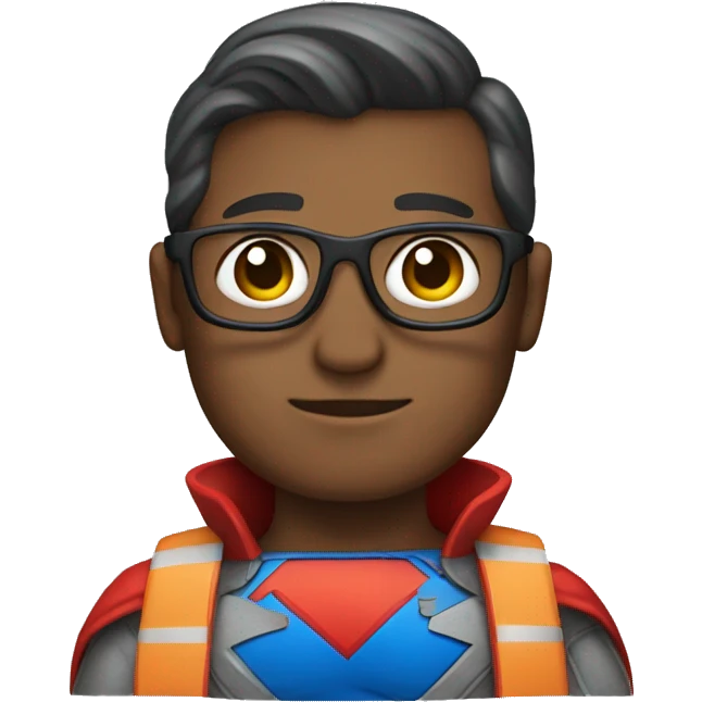 Engineer with superman costume emoji