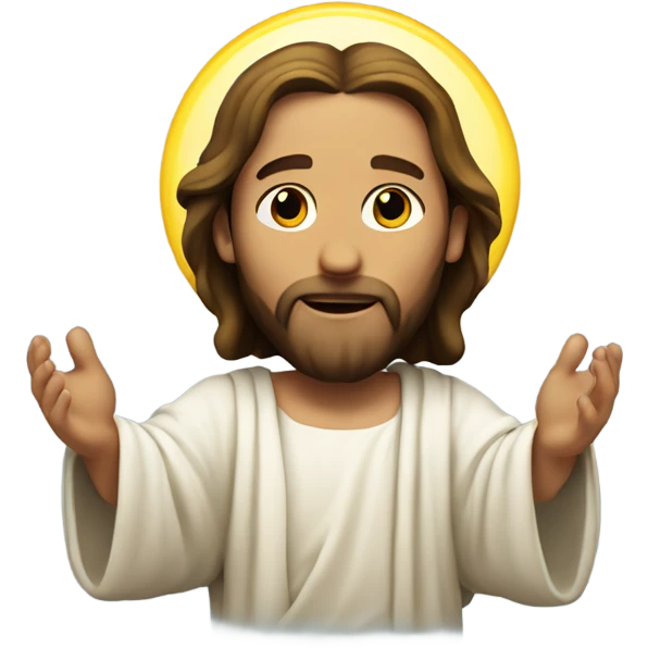 jesus christ floating in the air emoji
