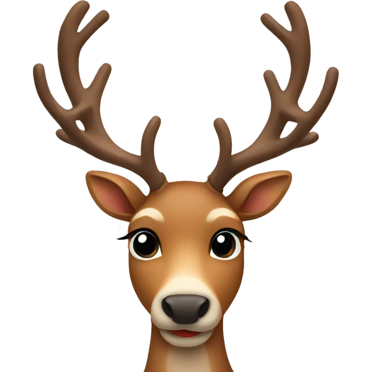 Reindeer in love emoji