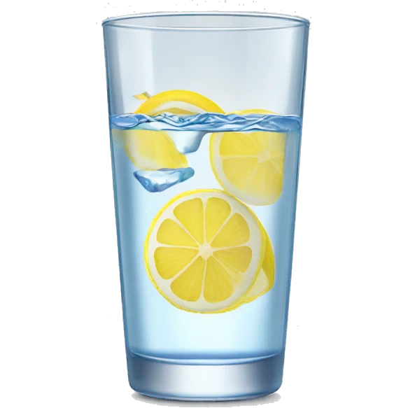 glass of water with lemon slices emoji