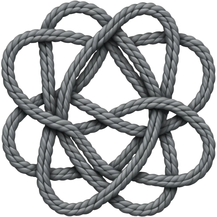 three interlaced cords symbol emoji