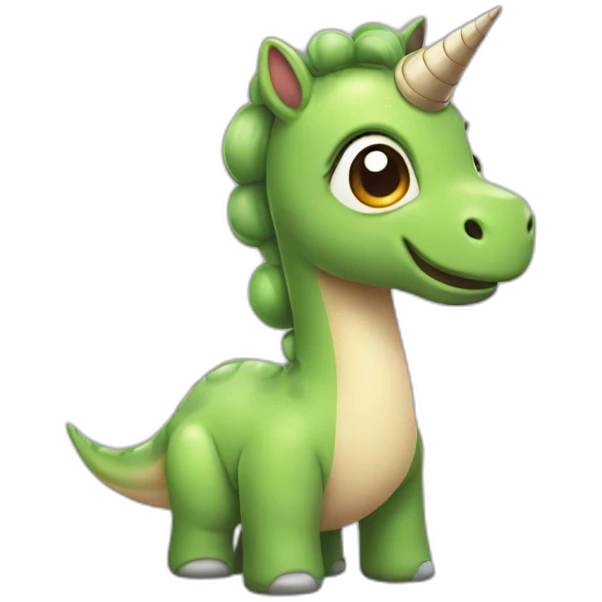 Cute brontosaurus unicorn emoji