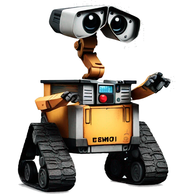 White colored Wall-E emoji