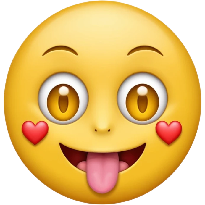 round Emoji with heart-shaped eyes, inside the heart eyes there are are dollar signs, and the emoji is sticking out its tongue. emoji