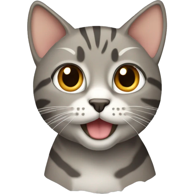 Gray and tan Tabby cat emoji